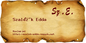 Szalók Edda névjegykártya